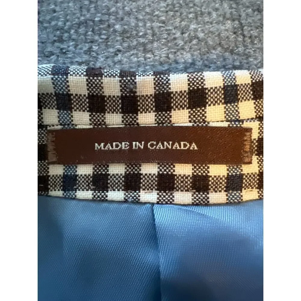 Miller Brothers Mens Black White Check Long Sleeve Lined Wool Blazer Jacket 44R